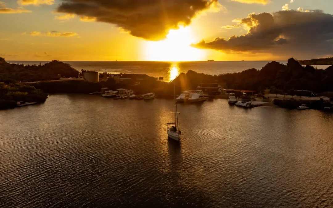 Ankerbucht in Curacao in Spanish Water