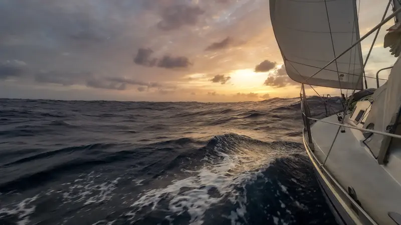 Sailing into the sunset