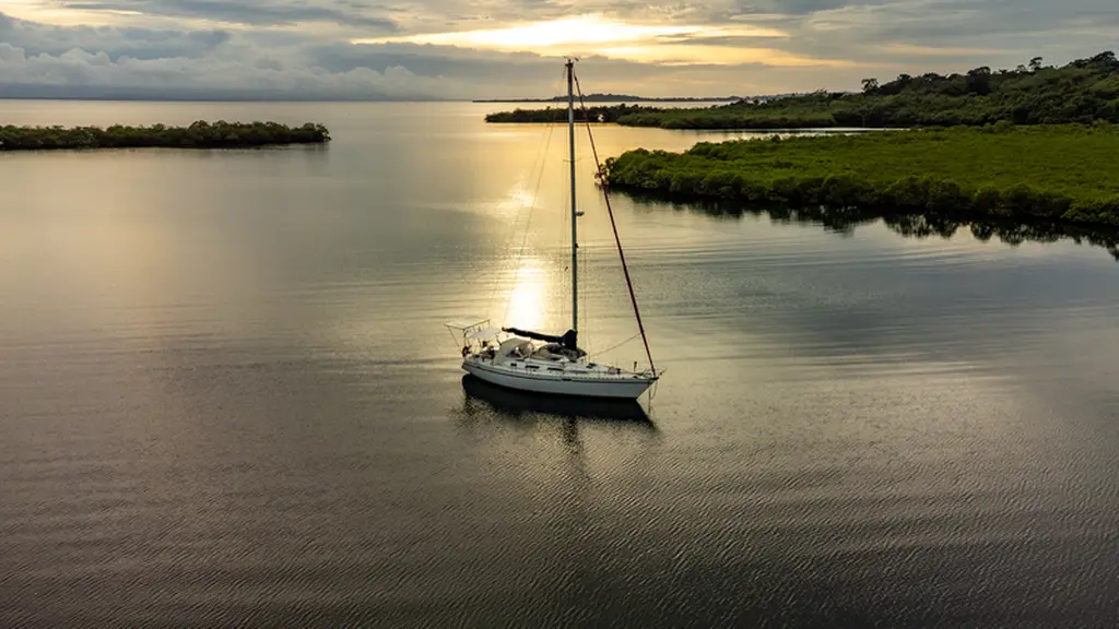 Peace and quiet anchorage in Bocas del Toro Panama