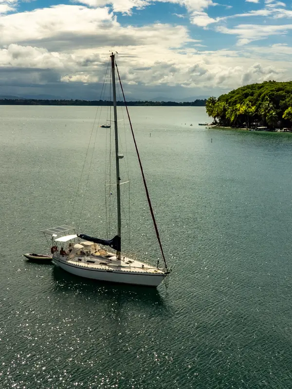SV Anima anchored in Bocas del Toro