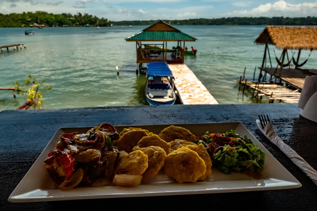 Lunch at a restaurant on Isla Bastimentos